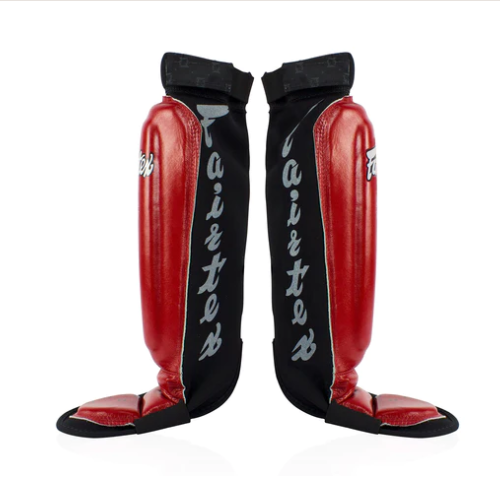 Red Fairtex SP6 MMA Style Shin Pads Red