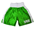 Load image into Gallery viewer, Buy Tuf-Wear Satin Boxing Short Green/White