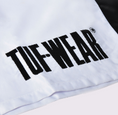 Load image into Gallery viewer, Tuf-Wear Satin Boxing Short White/Black