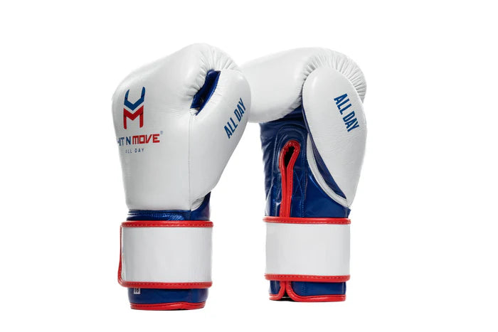 Hit N Move Boxing Gloves ALL DAY Pro Balance Hook Loop Training Sparring Gloves Men