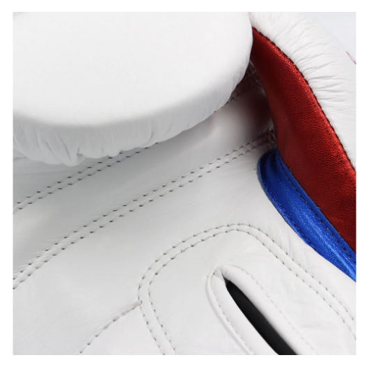 White Adidas ADISPEED VELCRO Boxing Gloves White/Red