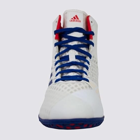 Adidas MAT WIZARD 4 Wrestling Boots White/Blue
