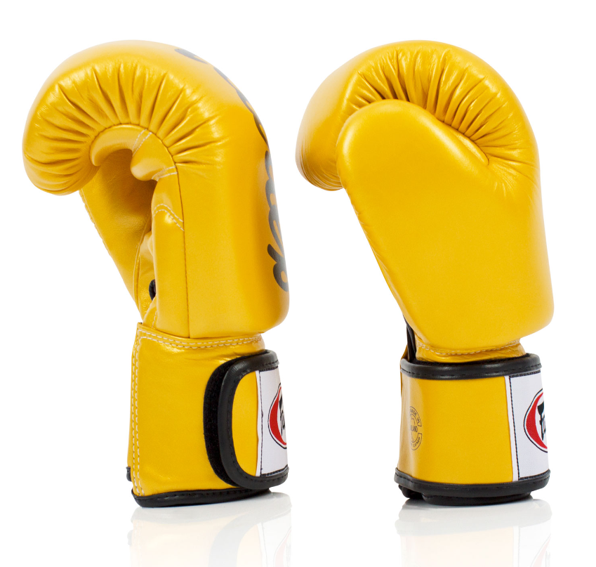 Yellow Fairtex BGV19 Deluxe Tight-Fit Gloves Yellow