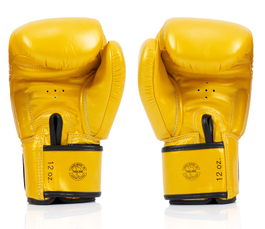 Boxing Gloves Fairtex BGV19 Deluxe Tight-Fit Gloves Yellow