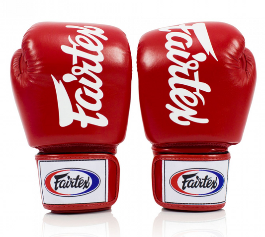 Boxing Gloves near me Fairtex BGV19 Deluxe Tight-Fit Gloves Red