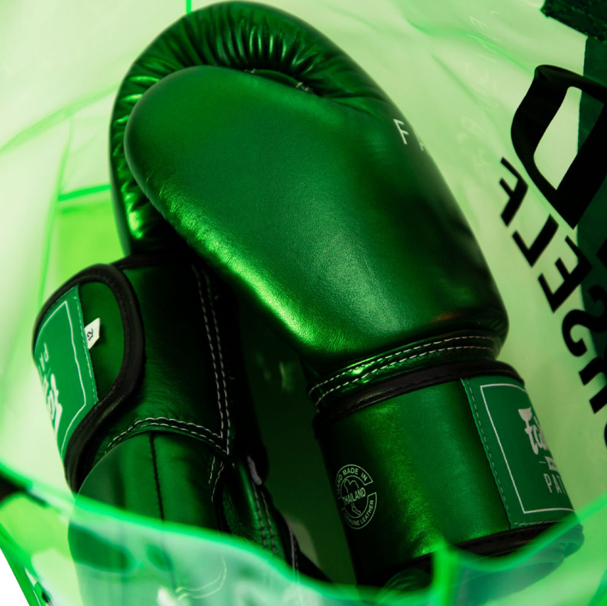 Womens Boxing Gloves Fairtex BGV22 Boxing Gloves Metallic Green
