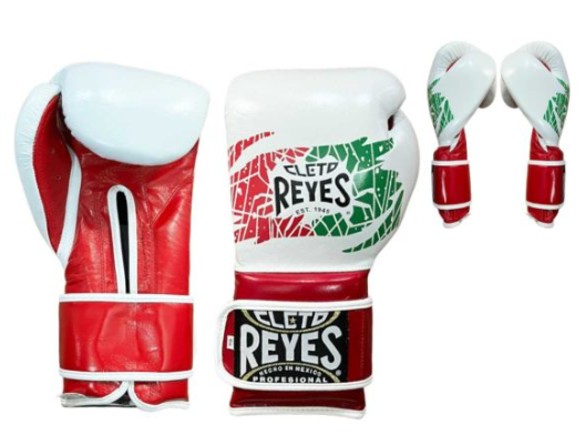 Mens Cleto Reyes Boxing Gloves Mexican W/Velcro White/Red-Green