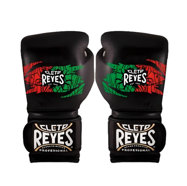 Buy Cleto Reyes Boxing Gloves Mexican W/Velcro Black/White-Red-Green