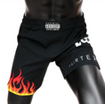 Load image into Gallery viewer, Fairtex AB12 MMA Board Shorts Burn Black/White
