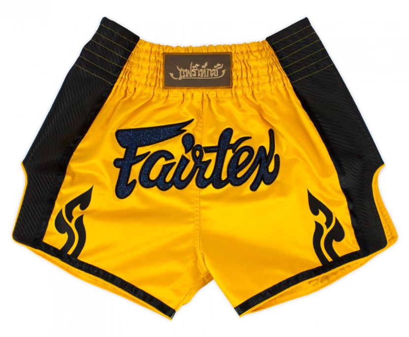 Buy Fairtex BS1701 Slim Cut Muaythai Shorts Yellow