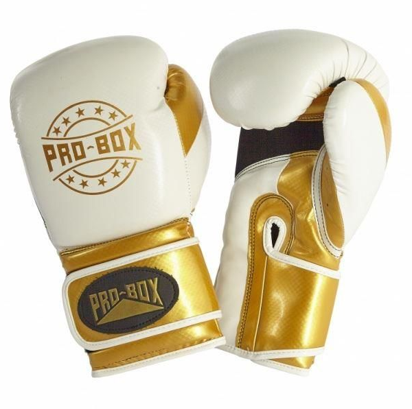 Buy PRO-BOX Champ Spar Boxing Gloves White/Gold