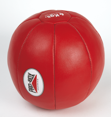 PRO-BOX Leather Medicine Ball Red