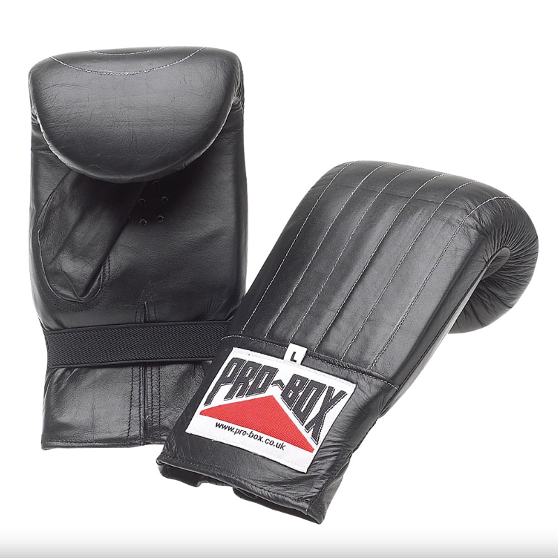 Buy PRO-BOX Leather Pre-Shapped Bag Mitts Black