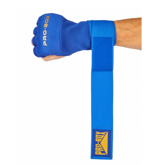 PRO-BOX SUPER INNER GLOVE WITH GEL KNUCKLE Blue/Gold