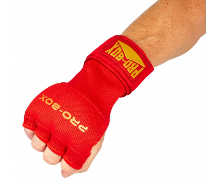 Buy PRO-BOX SUPER INNER GLOVE WITH GEL KNUCKLE Red/Gold