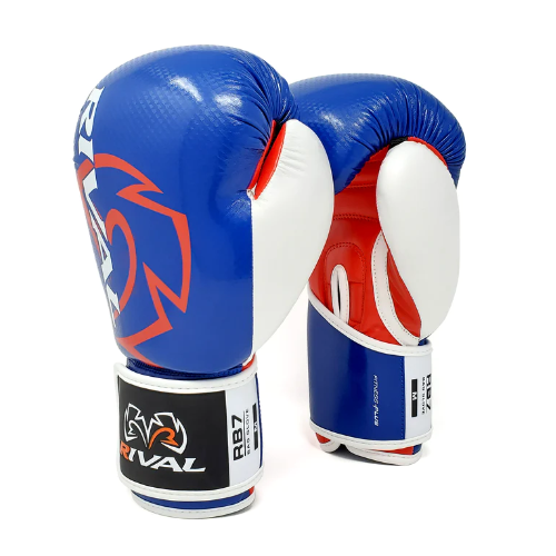 Mens Rival RB7 FITNESS PLUS BAG GLOVES Blue/Red