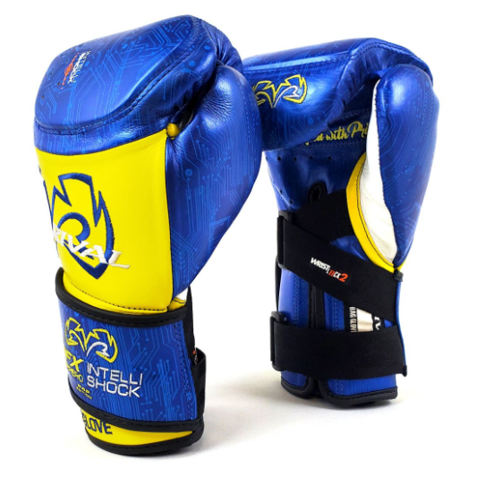 Boxing Gloves near me Rival RFX-GUERRERO INTELLI-SHOCK BAG GLOVES P4P EDITION Blue/Yellow