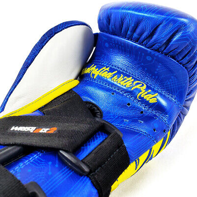 Boxing Gloves Rival RFX-GUERRERO INTELLI-SHOCK BAG GLOVES P4P EDITION Blue/Yellow