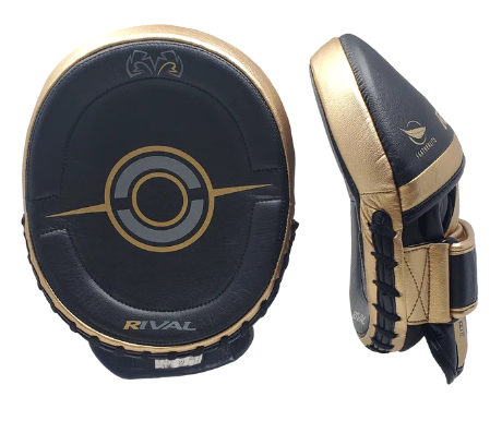 Rival RPM-100 Professional Punch Mitts Black-Gold-Silver