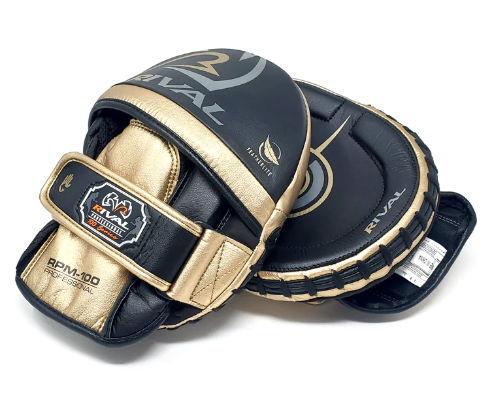 Glove Rival RPM-100 Professional Punch Mitts Black-Gold-Silver