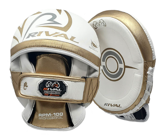 Buy Rival RPM-100 Professional Punch Mitts White/Gold-Silver