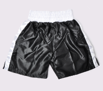 Muaythai Tuf-Wear Satin Boxing Short Black/White