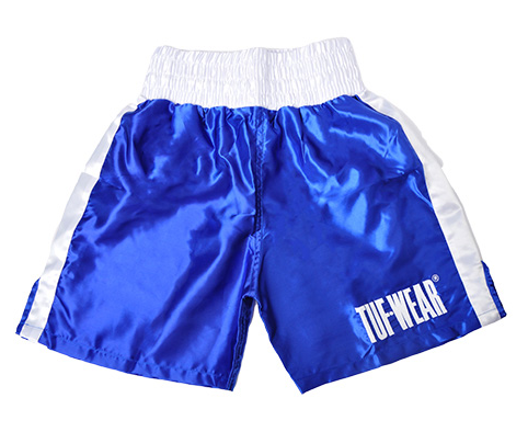 Buy Tuf-Wear Satin Boxing Short Blue/White