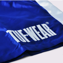 Tuf-Wear Satin Boxing Short Blue/White