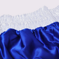 Load image into Gallery viewer, Short Tuf-Wear Satin Boxing Short Blue/White
