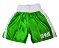 Load image into Gallery viewer, Buy Tuf-Wear Satin Boxing Short Green/White
