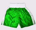 Load image into Gallery viewer, Muaythai Tuf-Wear Satin Boxing Short Green/White 
