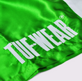 Load image into Gallery viewer, Tuf-Wear Satin Boxing Short Green/White 
