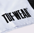 Load image into Gallery viewer, Tuf-Wear Satin Boxing Short White/Black
