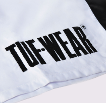 Tuf-Wear Satin Boxing Short White/Black