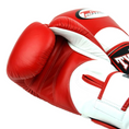 Load image into Gallery viewer, Red Twins BGVL11 Long-Cuff Boxing Gloves Red/White
