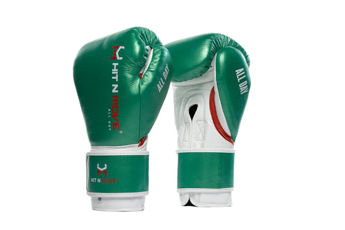 Hit N Move Boxing Gloves ALL DAY Pro Agility Hook and Loop Training Sparring Gloves