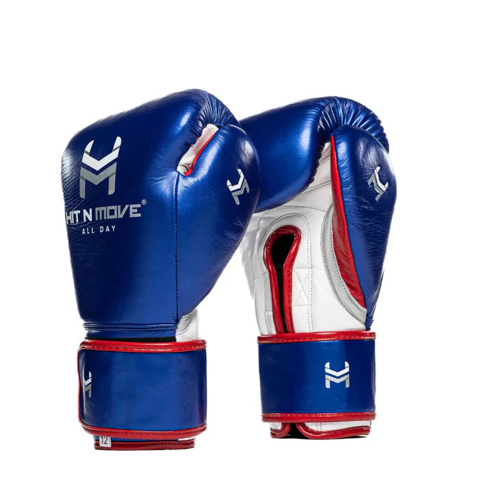 Hit N Move Boxing Gloves ALL DAY Pro Agility Hook and Loop Training Sparring Gloves