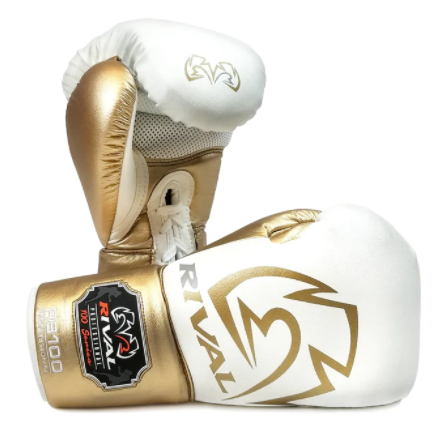 Rival RS100 PROFESSIONAL SPARRING GLOVES White/Gold